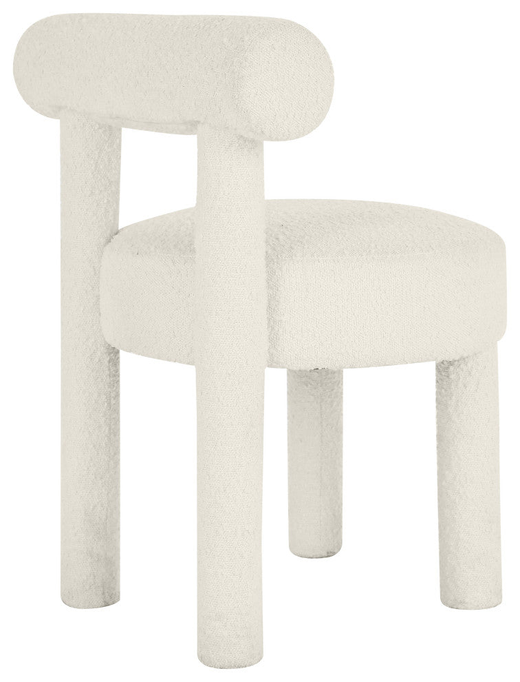 Carmel Dining Chair, Cream Boucle