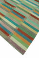 Winchester Kilim Norton Red/Blue Rug, 6'6x9'8