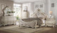 ACME Ragenardus Bed, Beige Linen and Antique White, California King