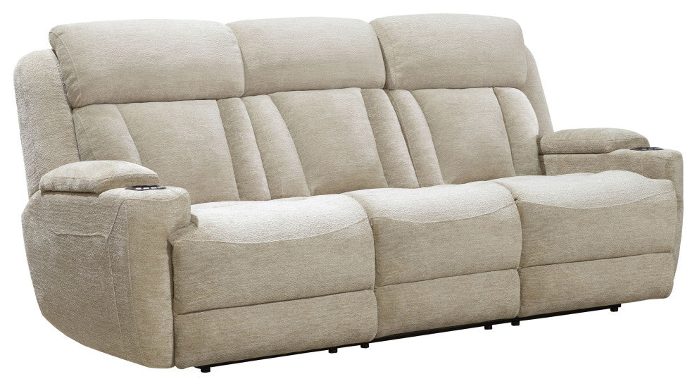 Dalton Power Reclining Sofa Loveseat and Recliner, Lucky Fawn