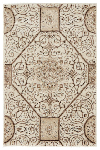 Unique Loom Cream Hamilton Rushmore 2' 0 x 3' 0 Area Rug