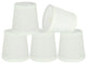 32047-5 Small Hardback Empire Chandelier Clip On Lamp Shade Off White 3"x4"x4"