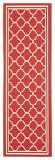 Safavieh Courtyard Cy6918-248 Red, Bone Area Rug, 2'4" X 9'11"