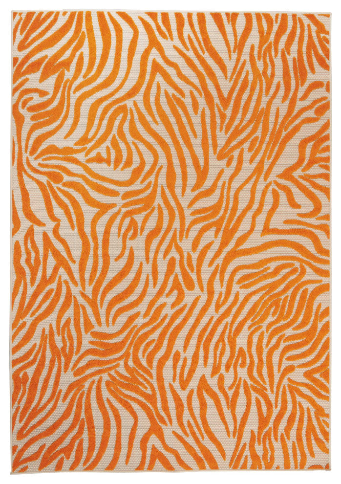 Nourison Aloha 9'6" x 13' Orange Contemporary Rug