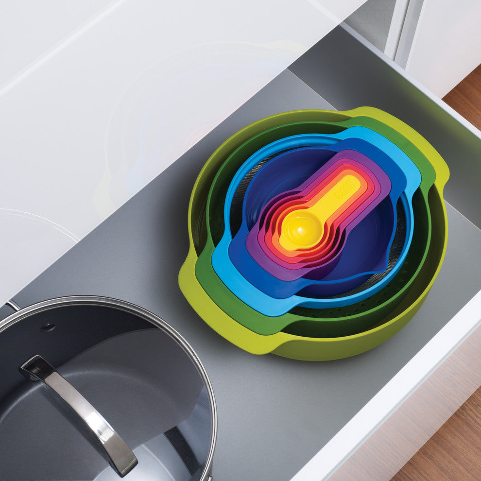Joseph Joseph Nest Plus 9 Piece Compact Multicolored Food Preparation Set