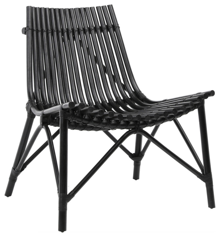 Black Bamboo Scoop Chair
