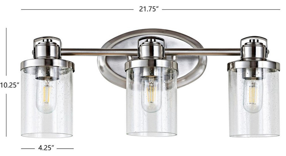 Safavieh Maci Wall Sconce Nickel/Clear