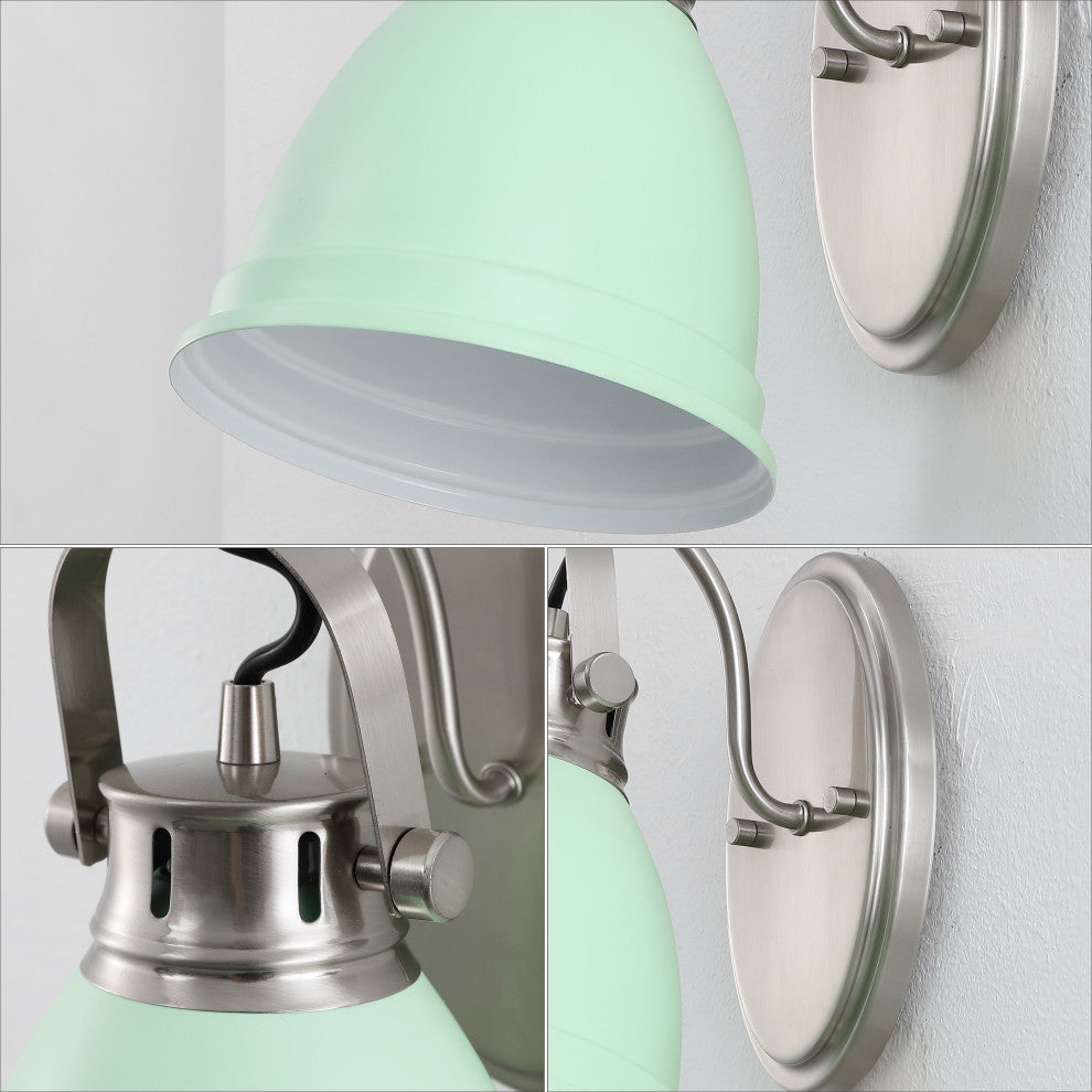 Phineas 1-Light Adjustable Farmhouse Bohemian Iron LED Vanity Light