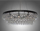 10-light Glass Drop Crystal Chandelier, Black, 32" Diameter