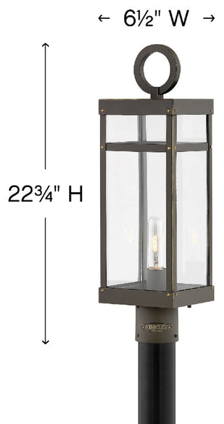 Hinkley Porter Large Post Top Or Pier Mount Lantern, Oil Rubbed Bronze