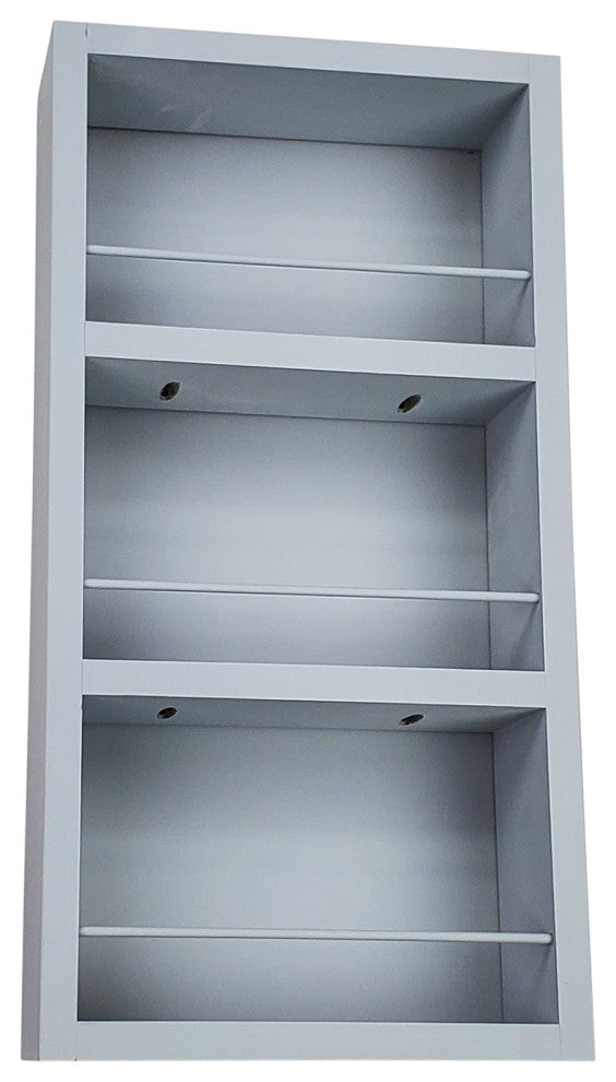 Meadow Primed Gray On the Wall Spice Rack 21"h x 11"w x 2.5"d