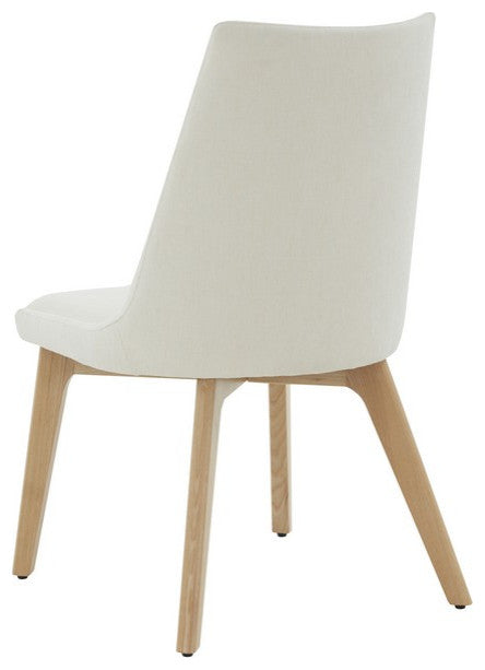 Safavieh Couture Sandralynn Linen Dining Chair Ivory / Natural