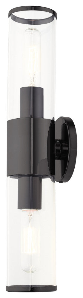 Black Chrome Nautical, Contemporary, Urban, Industrial Vanity Sconce