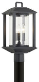 Mccarthy 3 Light Post - Weathered Graphite Finish - Clear Seeded Glass