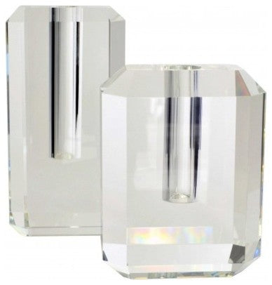 Faceted Crystal Vase, Large, Medium