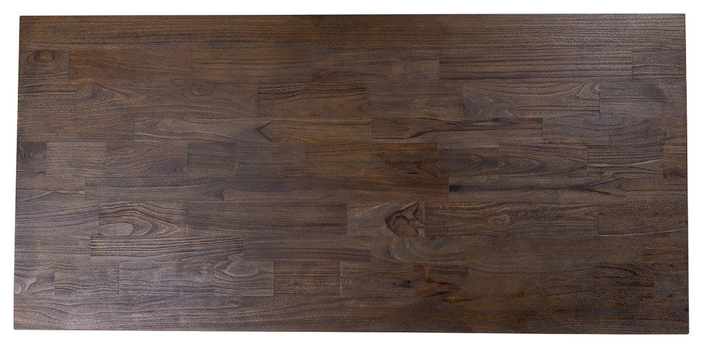 Handcrafted Nana Teak Solid Hardwood Dining Table, Cocoa, 84x40