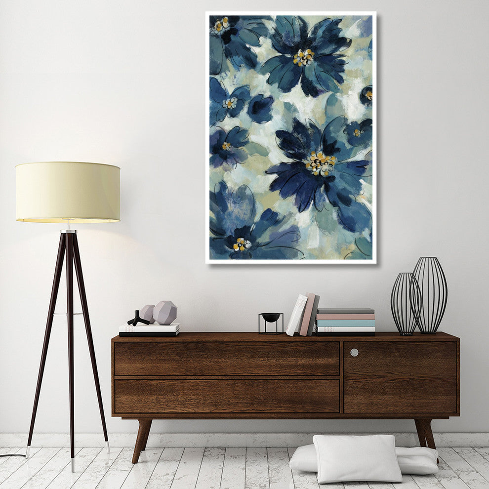 "Inky Floral I Crop" Digital Paper Print by Silvia Vassileva, 42"x62"