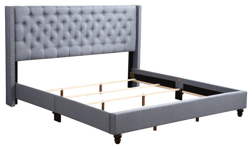 Julie King Bed, Blue