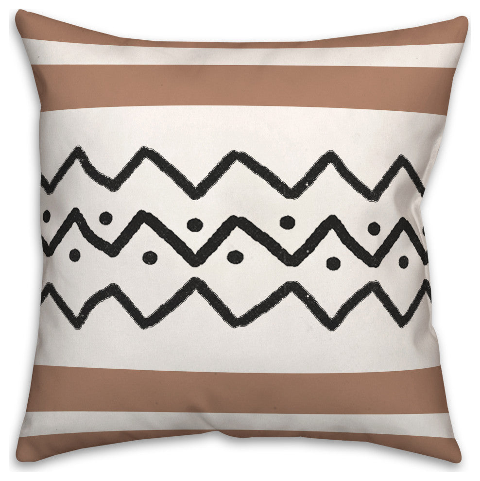 Zig Zag Dots 18x18 Spun Poly Pillow