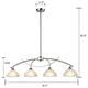Arched Multi-Light Kitchen Island Lighting, 4-Light-Bn