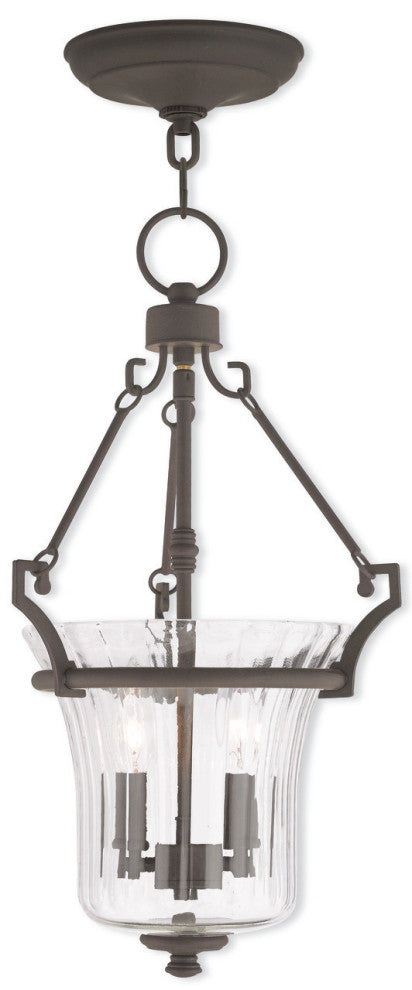 Livex 50922-07 2-Light Antique Brass Pendant, Bronze