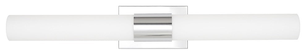 Perpetua LED 30" Bathroom Vanity Light With End Caps, Polished Chrome