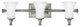 Hinkley Alice Bath 3-Light Vanity, Antique Nickel