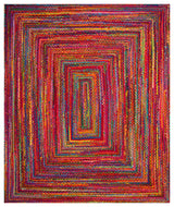 Safavieh Braided Collection BRD210 Rug, Red/Multi, 8'x10'