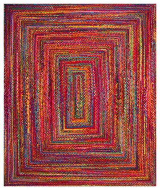 Safavieh Braided Collection BRD210 Rug, Red/Multi, 8'x10'