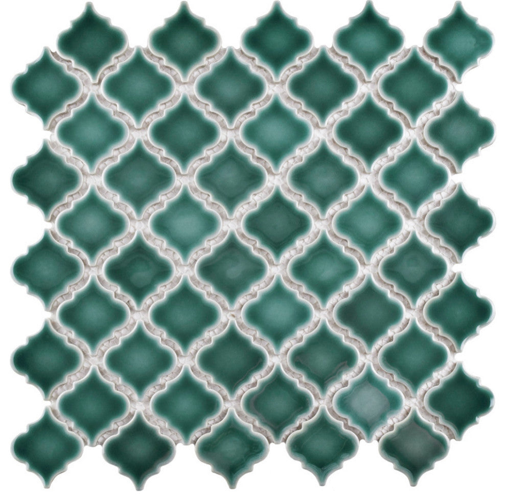 Hudson Tangier Mosaic Floor and Wall Tile, Emerald