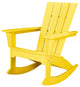 Polywood Quattro Adirondack Rocker, Lemon
