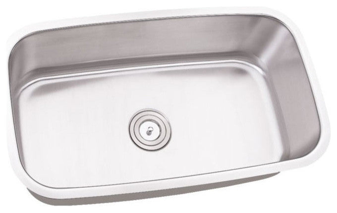 30" Stainless Steel Undermount Single Bowl Kitchen Sink, 16 Gauge