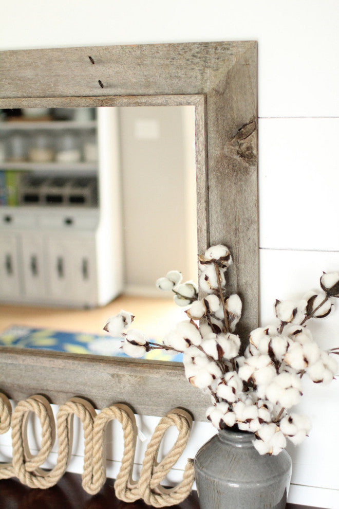 Rustic Mirror, Western Rustic Style With Raised Inside Edge, 30"x40"