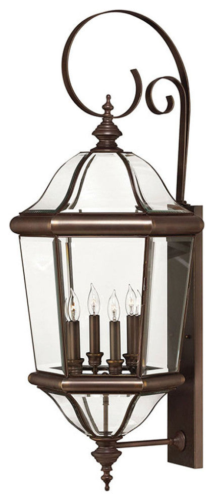 Augusta 4-Light Outdoor Wall Sconce, Copper Bronze