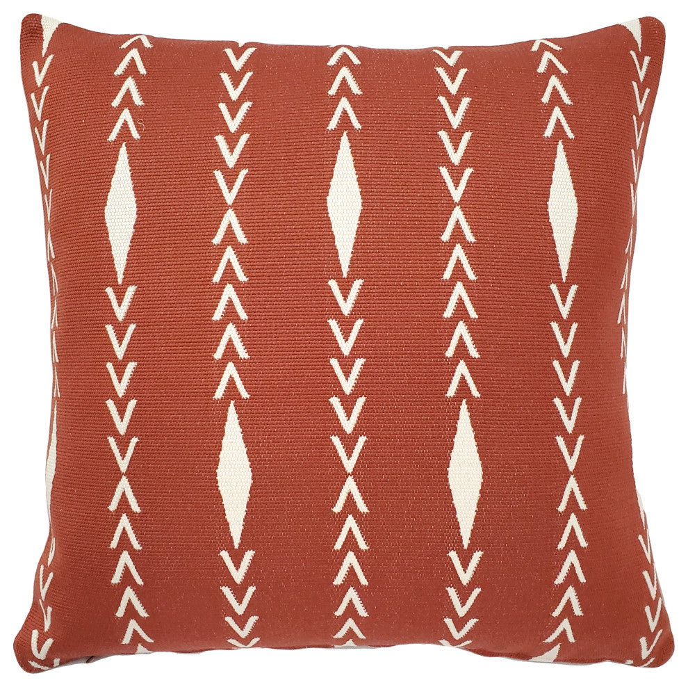Diamond Ray Cinnamon Throw Pillow 20x20