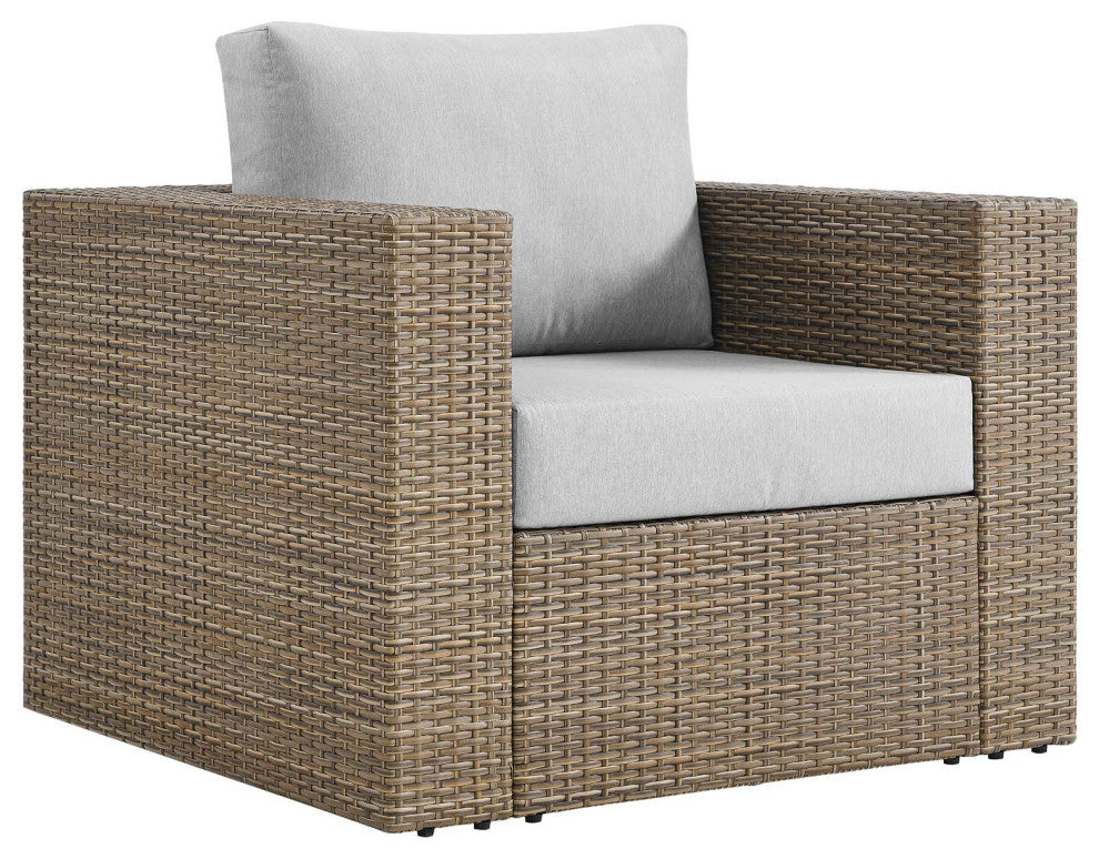 Convene Outdoor Patio Outdoor Patio 4-Piece Furniture Set, Cappuccino Gray