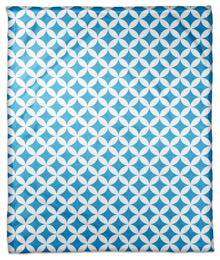 Blue Diamond Pattern Fleece Blanket