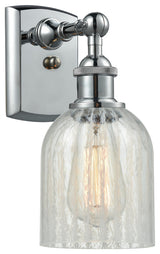 1-Light Dimmable LED Caledonia 5" Sconce, Polished Chrome, Shade: Mouchette