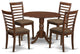 5 Pc Kitchen Table Set -Dining Table And 4 Linen Kitchen Chairs