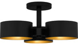 Quoizel QSF6745 Nala 3 Light 17"W Semi-Flush Ceiling Fixture - Matte Black