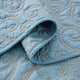 Damask Embroidered Quilted 4 Piece Bed Spread Sets, Forget Me Not, Queen