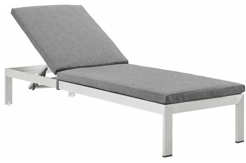 Shore Chaise with Cushions Outdoor Patio Aluminum, Set of 2