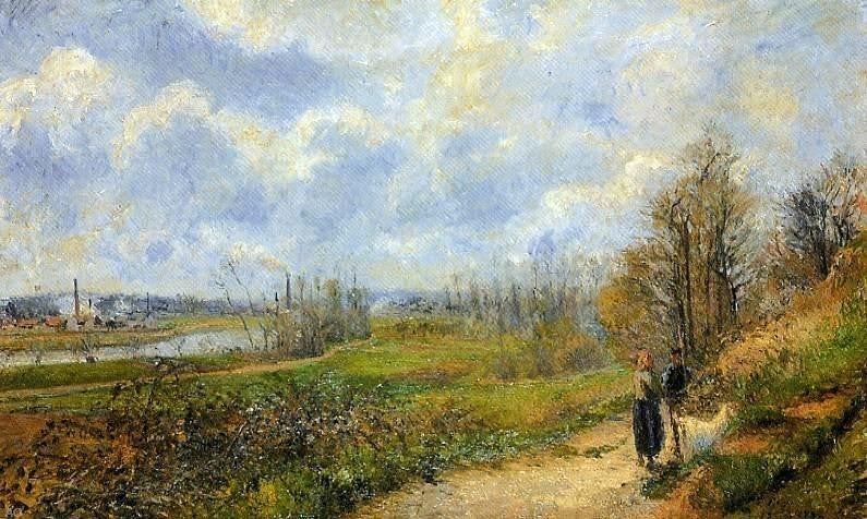 Camille Pissarro The Pathway at Le Chou Pontoise Gallery Wrapped Canvas Print