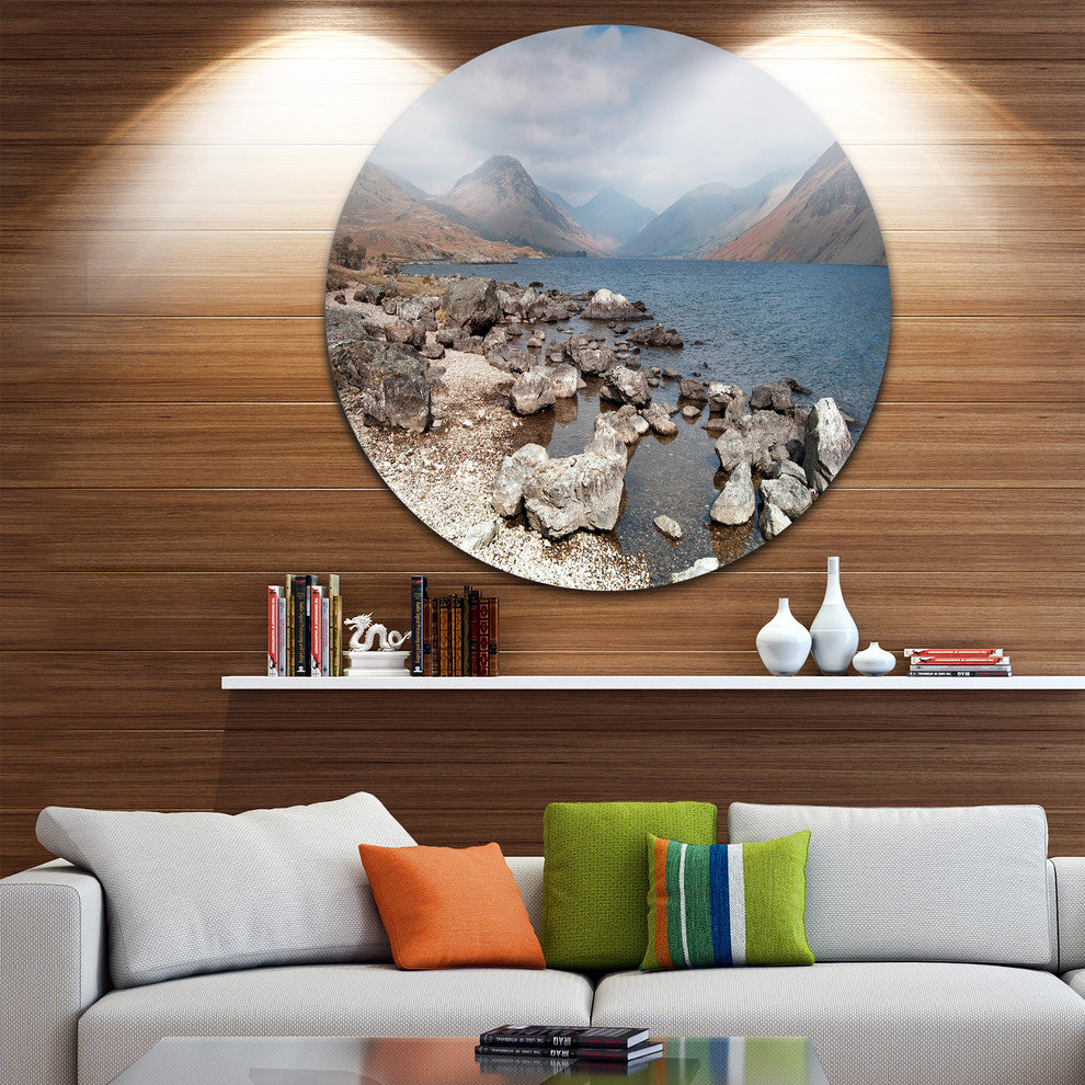 Rocky Wast Water In Lake District, Landscape Round Wall Art, 23"