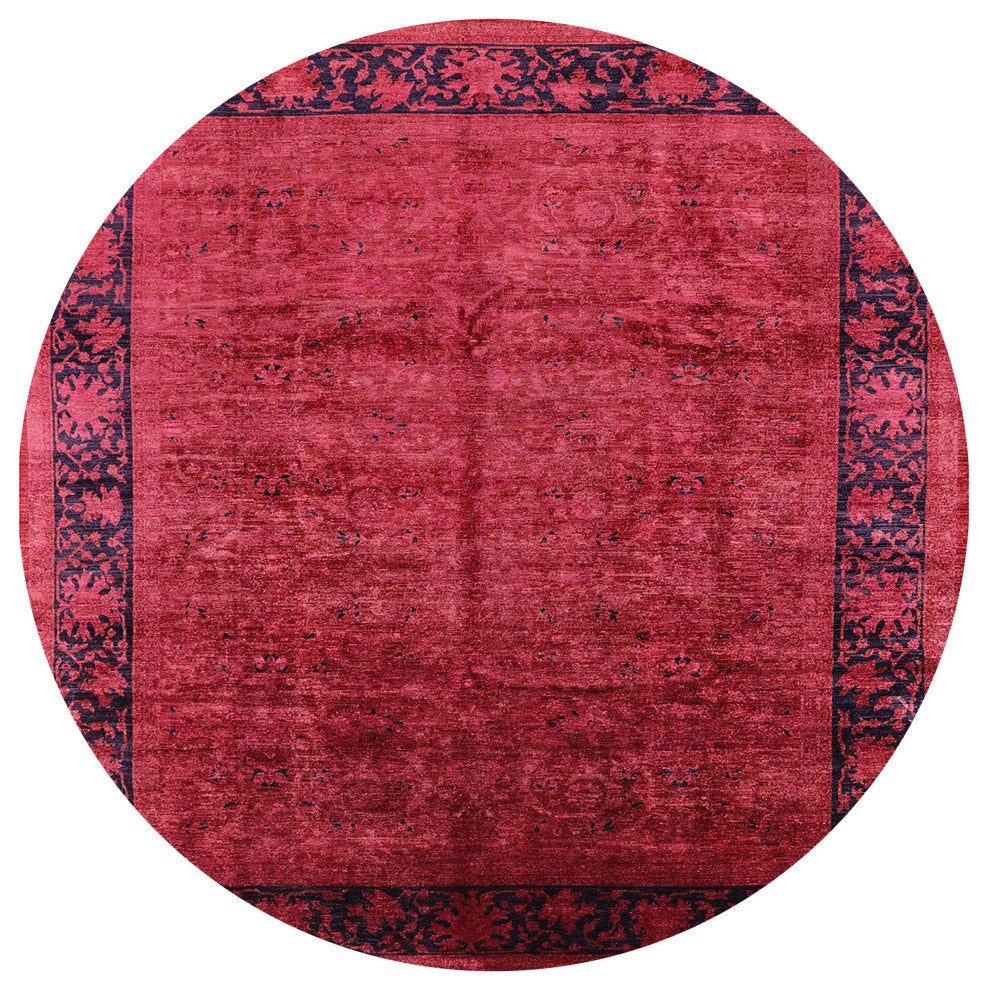 Ahgly Company Indoor Round Mid-Century Modern Area Rugs, 8' Round