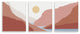 Southwestern Stream Flowing Mountain Landscape Collage, 3pc, each 13 x 19