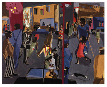 "Fulton and Nostrand, 1958" Digital Paper Print by Jacob Lawrence, 32"x26"