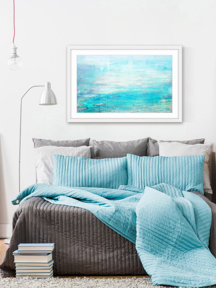 "White Surf" Framed Painting Print, 30"x20"