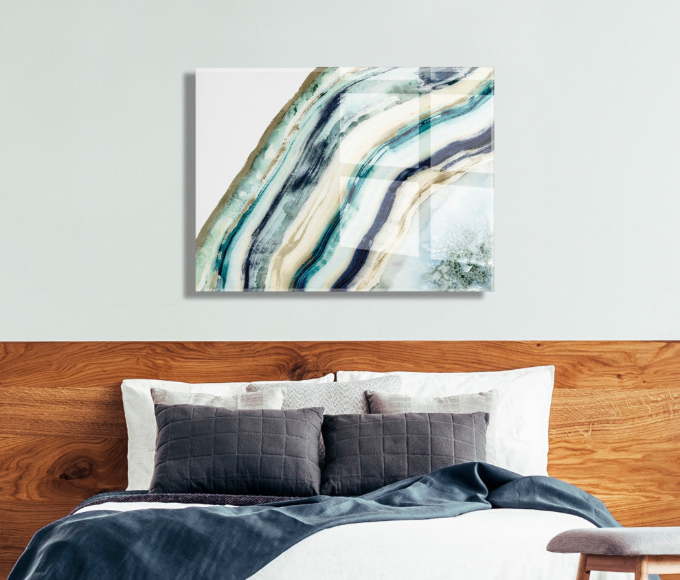 Teal Agate Floating Acrylic Art by Amy Lighthall, Assorted 23x31