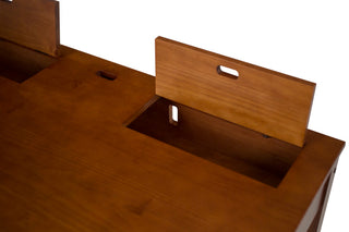 Memomad Bali Home Office Solid Wood Desk with Drawers (Caramel)
